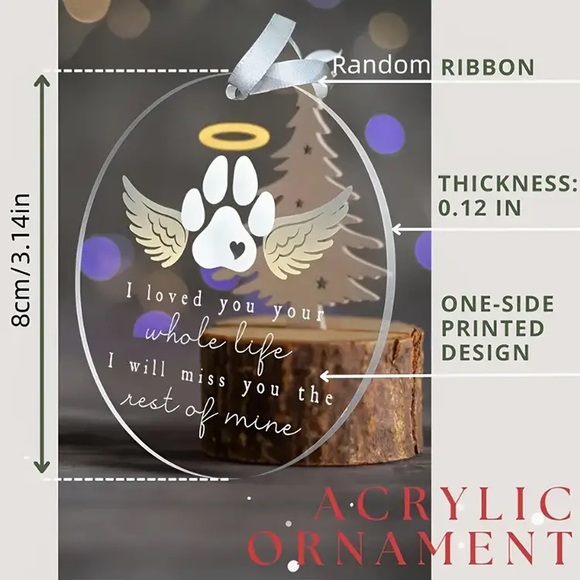 Round Shaped Pet Memorial Ornament - Picture 5 of 5